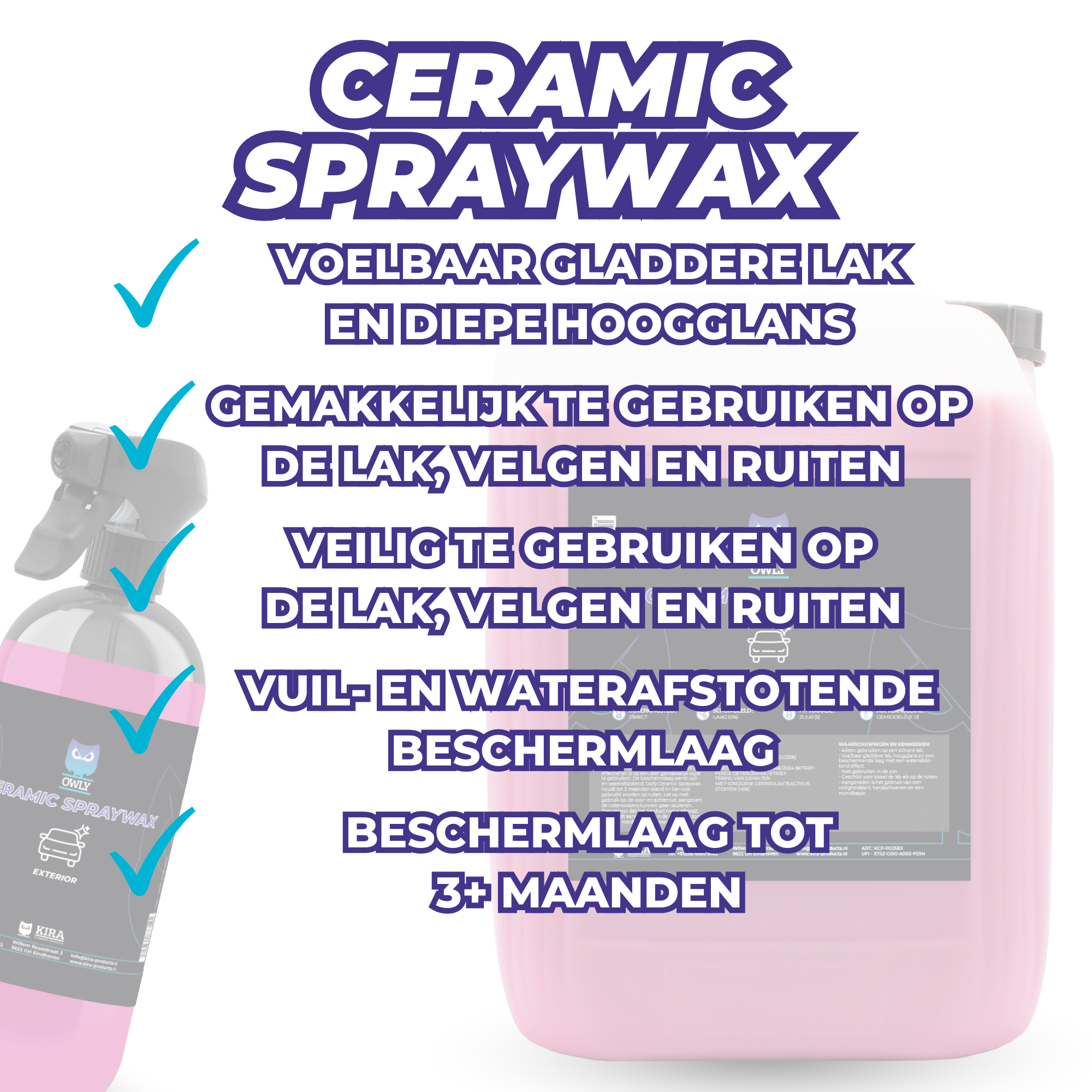 Owly Ceramic Spraywax | 1L - Kira Cleaning Products